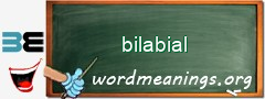 WordMeaning blackboard for bilabial